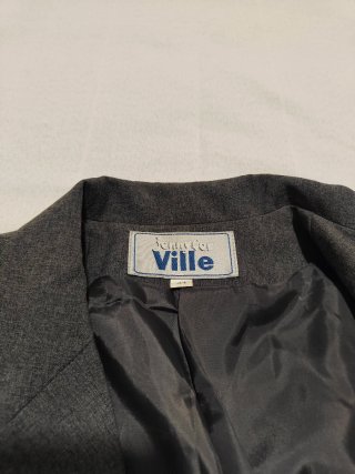 Chaqueta clásica gris mujer