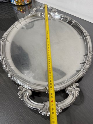 Vassoio Ovale Manici Acciaio Inox