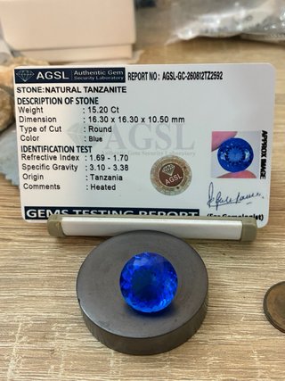 Tanzanita 15.20Ct AGSL de Tanzania