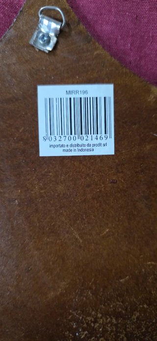 Specchio etnico decorato legno e vetro