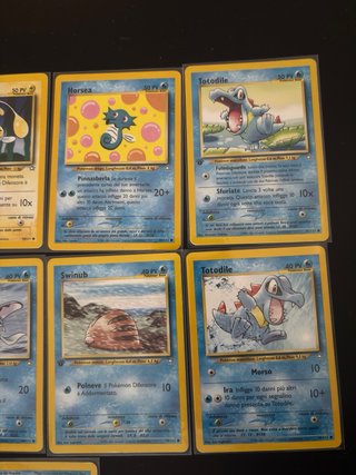 Lotto 9 carte Pokémon prima edizione