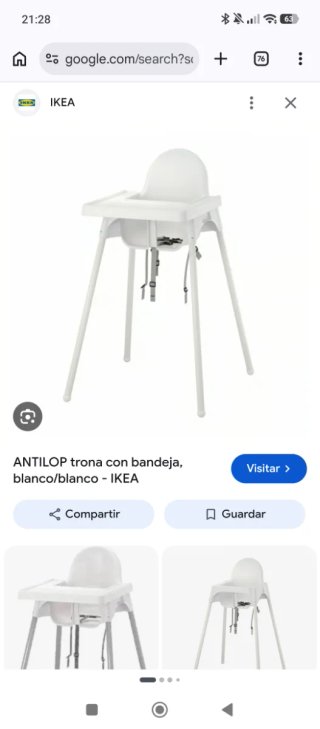 Trona IKEA ANTILOP blanca