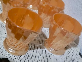 Juego 6 jarras Naranja Vidrio
