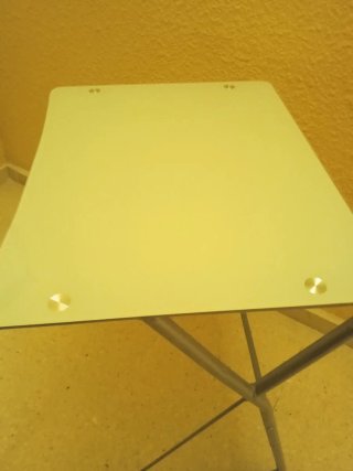 Mesa escritorio cristal y metal