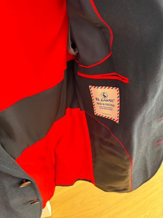 Chaqueta El Ganso Talla 48 Azul con coderas rojas