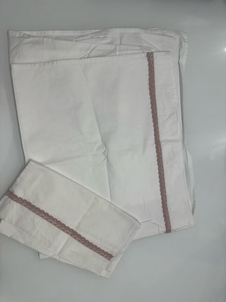 Sábana Cuna + Cojín Blanco Mon Petit Nicolás