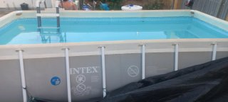 Piscina desmontable Intex 4x2x1con escalera y depu