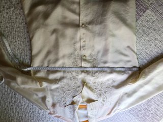 Camisa de seda vintage beige