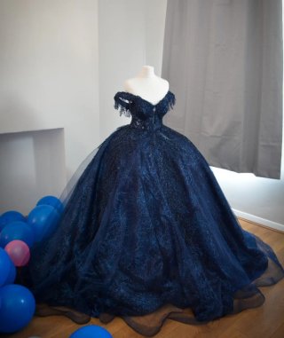 Vestido de Quinceañera Azul marino