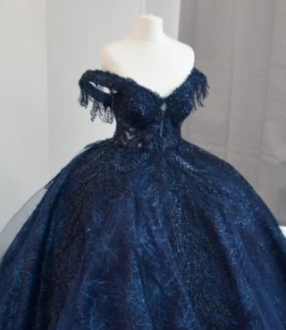 Vestido de Quinceañera Azul marino