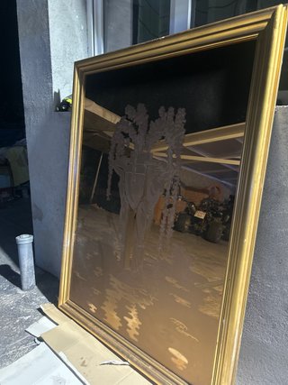 Espejo Decorativo Grande Dorado 137x178cm
