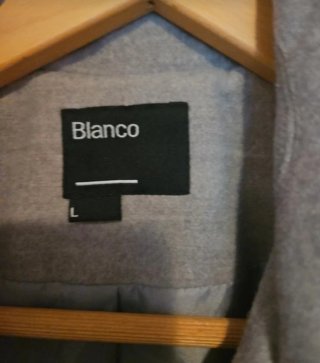 Abrigo corto gris Blanco Talla l