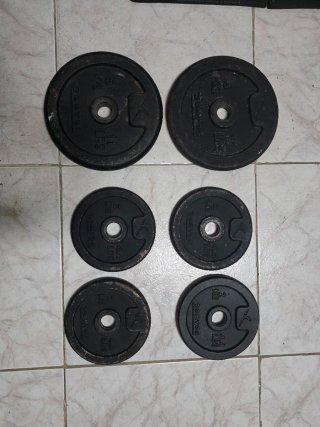 Set Pesas Domyos 18kg 2x5kg + 4x2kg