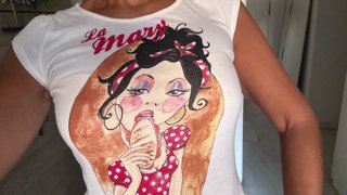 Camiseta cruda con dibujo Bocatas