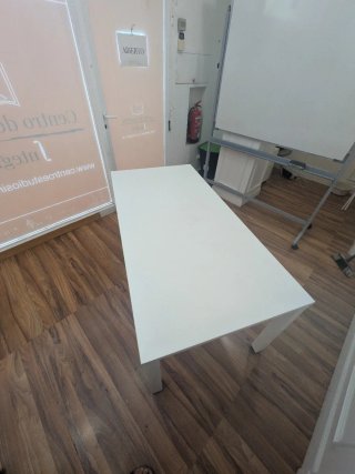 Mesa de oficina blanca 160x80