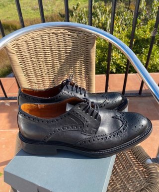Zapatos GANT cuero negro wingtip derby 43.5