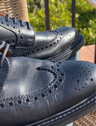 Zapatos GANT cuero negro wingtip derby 43.5
