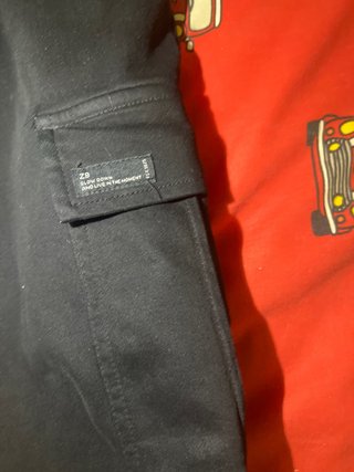 Pantalón Cargo Negro Zara