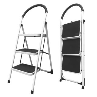 Escalera plegable acero 3 peldaños, Nueva