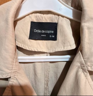 Gabardina sin mangas Cala de la Cruz Beige Talla M