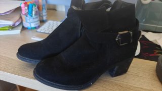 Botines de tacón negros
