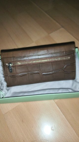 Cartera TOUS marrón efecto piel de cocodrilo