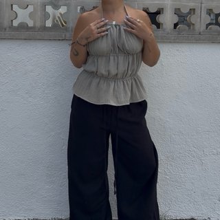 Top Fruncido Ajustable (S/M/L) Hecho a Mano