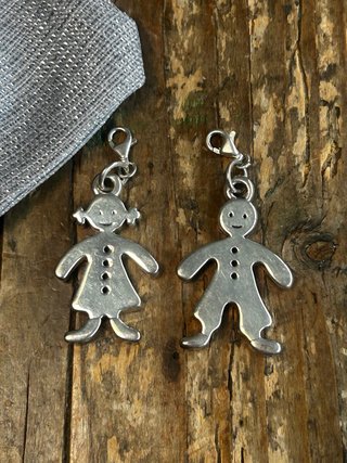 Conjunto Colgantes Plata 925 Niño y Niña
