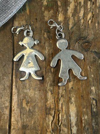 Conjunto Colgantes Plata 925 Niño y Niña