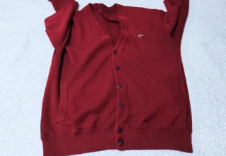 Cárdigan de punto rojo para hombre