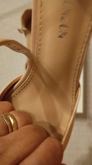 Scarpe tacco beige n.39