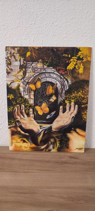 Cuadro al óleo hecho a mano