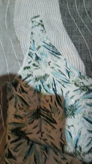 Top Zara Flores Verde Blanco Talla m