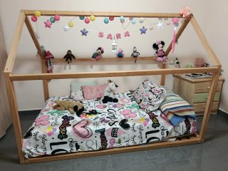Cama Montessori de suelo madera 1'05x 1'90cm