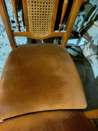 Pareja de sillas vintage de madera con bonito resp