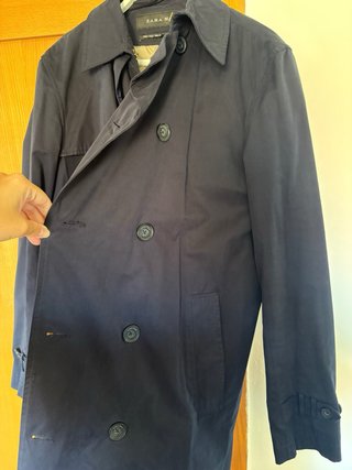 Gabardina Zara Azul Talla S
