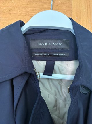 Gabardina Zara Azul Talla S