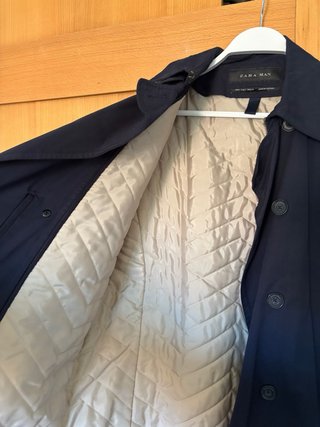 Gabardina Zara Azul Talla S