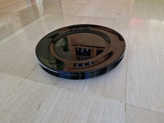 6 bases de plato negras nuevas