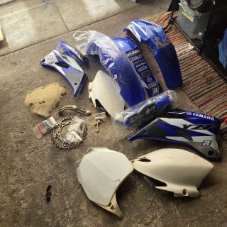 Plásticos Yamaha YZF 250 Azul/Branco