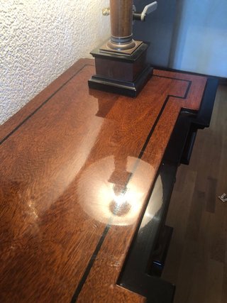 Mueble recibidor retro madera y cristal