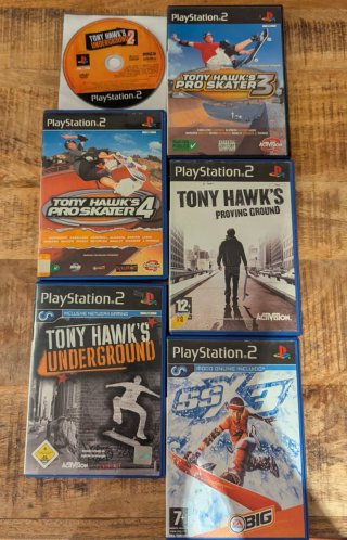 Lote 6 Juegos PS2: saga Tony Hawk + SSX 3