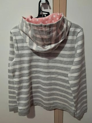 Sudadera niña gris y rosa estrellas