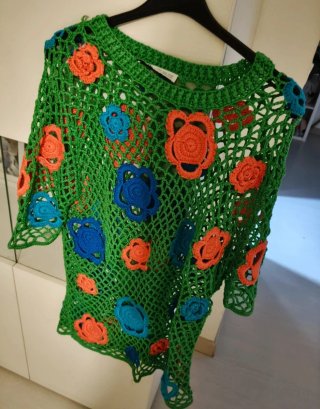 Vestido playa crochet Zara flores