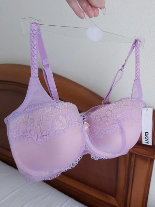 DKNY Donna Karan Vintage sujetador lila con encaje