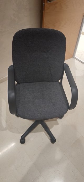 Escritorio moderno madera y metal mas silla