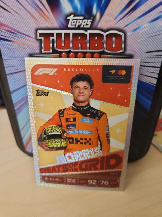 Tarjeta Topps Turbo Lando Norris F1 GG4