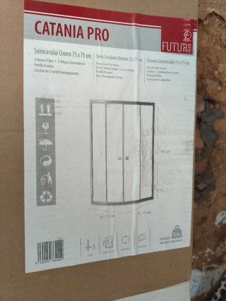 Mampara Ducha Semicircular Catania Pro 75x75