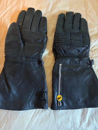 Guantes de cuero vintage para moto