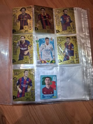 Cartas de fútbol Messi y Cristiano Ronaldo